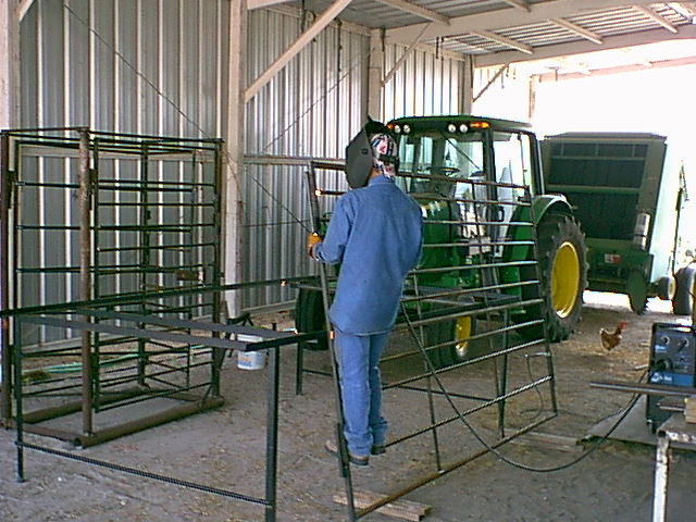 Marye working on a crowd panel